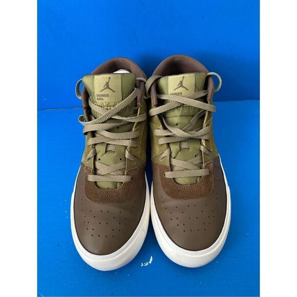 Nike Air Jordan Mid Pilgrims In Light Olive And White Colorway DA 8026-331 size1 - Picture 1 of 9